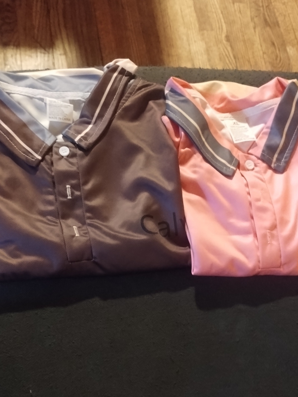 Calvin Klein Brown and Pink Polo Tops